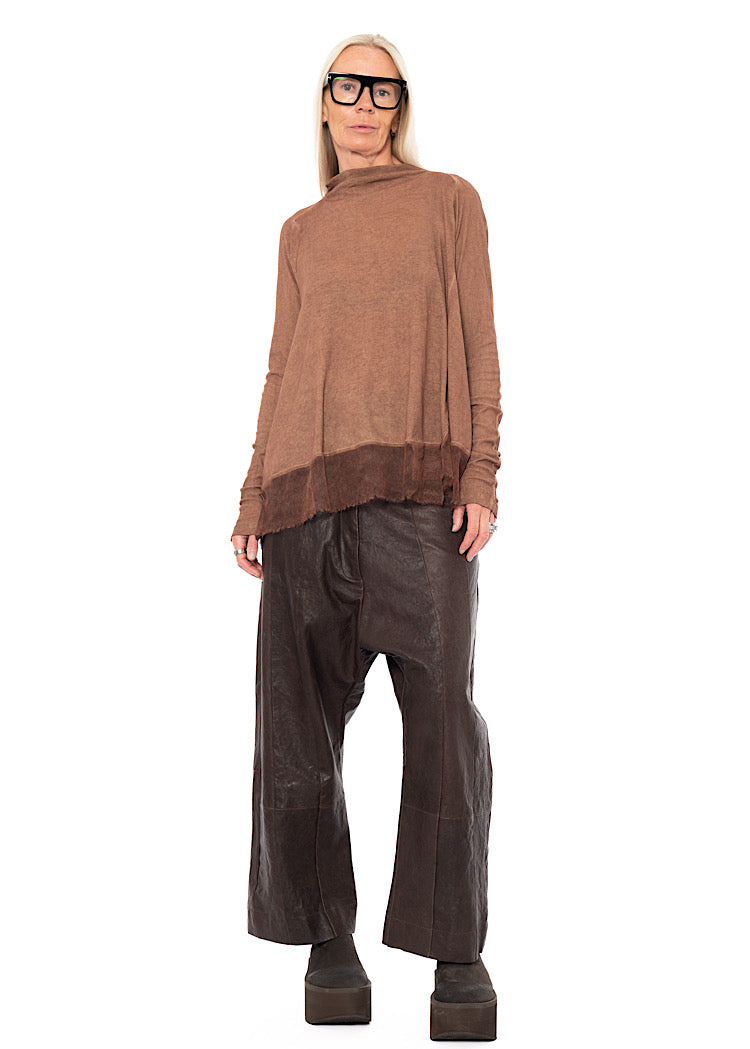 RELAXED NETTED HEM T-SHIRT