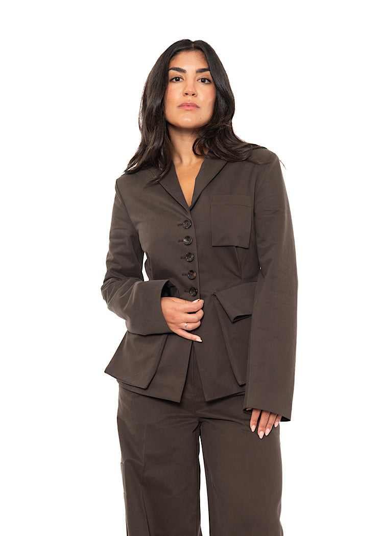 TAILORED COTTON WOOL JACKET