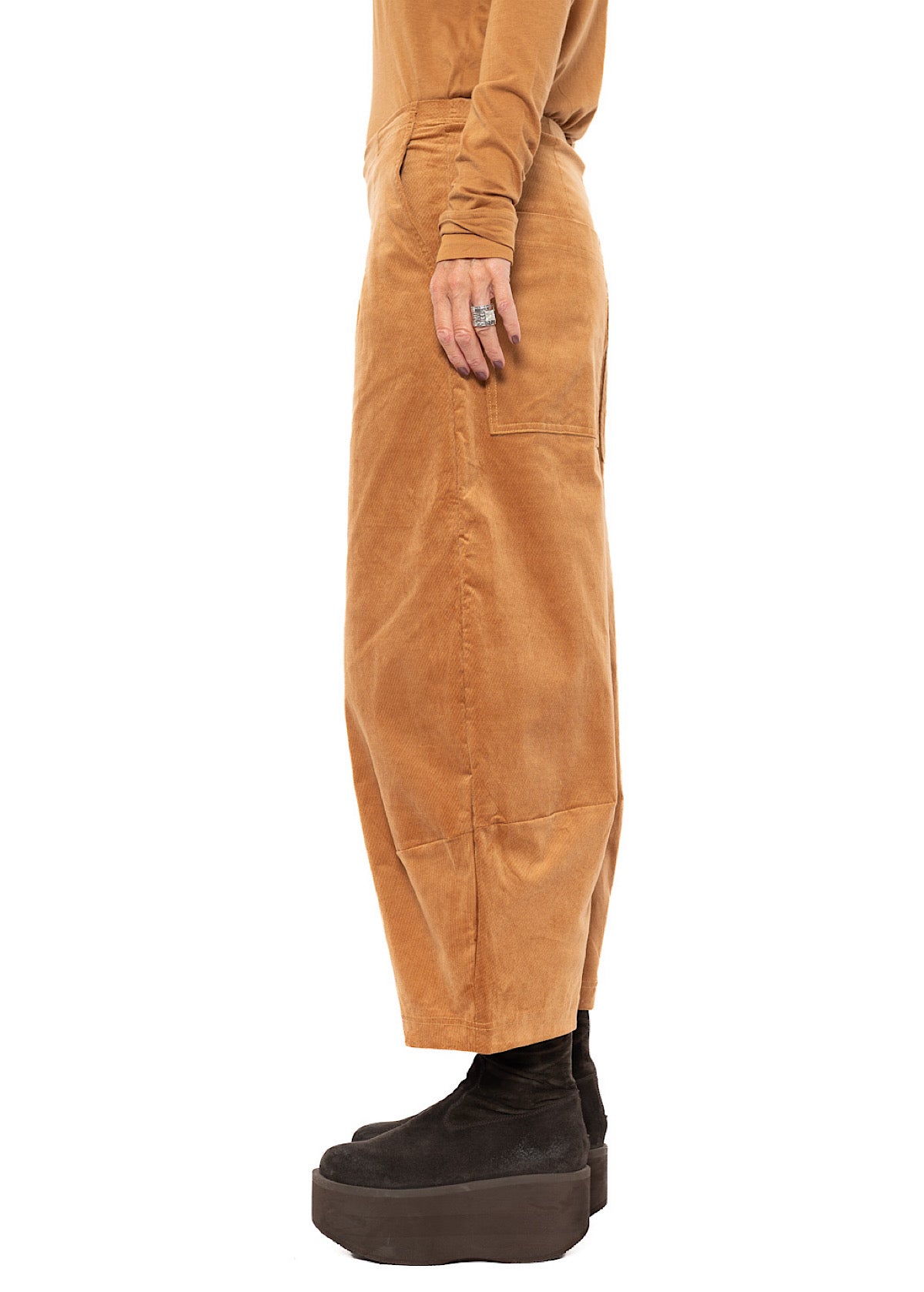 STRETCH-VELVET BALLOON TROUSER