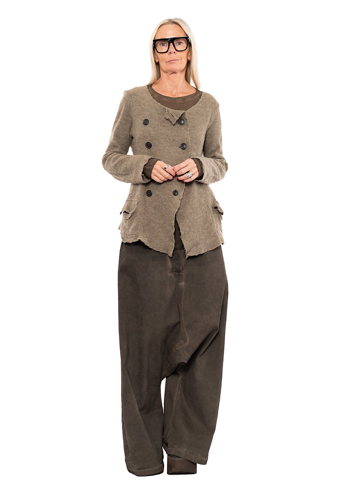 RUNDHOLZ DIP KNITTED CARDIGAN
