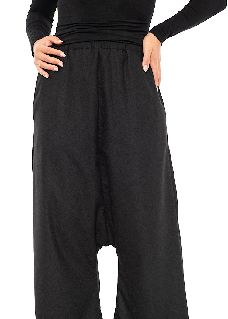 DROP CROTCH WOOL TROUSER