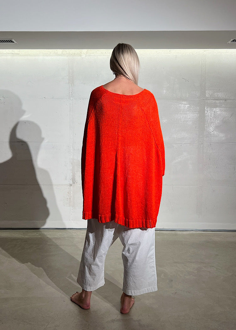 PRE-ORDER RUNDHOLZ DIP PULLOVER *GREIGE* (Shown in MANDARINE)