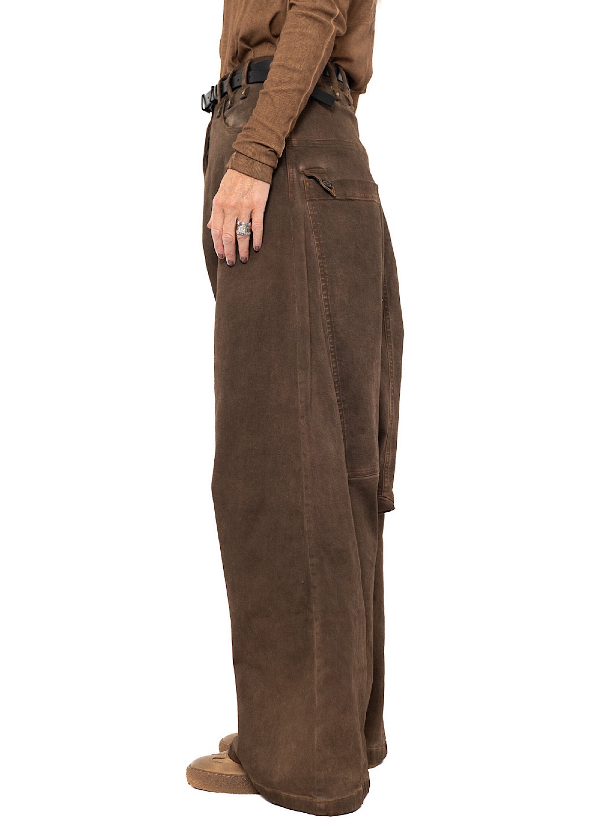 GARMENT-DYED OVERSIZED DENIM TROUSER