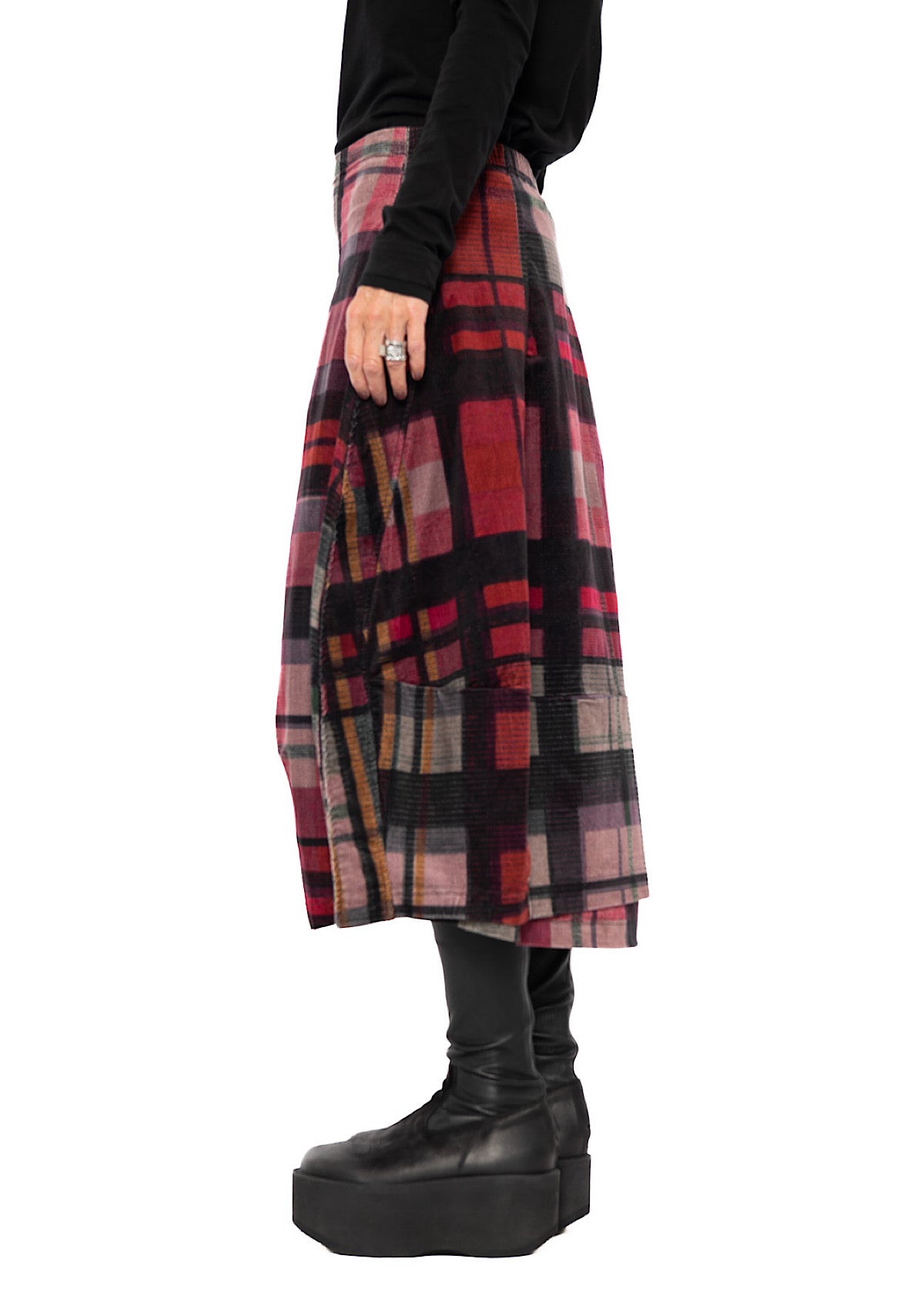 HERITAGE CHECK BALLOON SKIRT