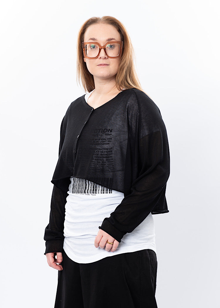 RUNDHOLZ BLACK LABEL CROPPED CARDIGAN