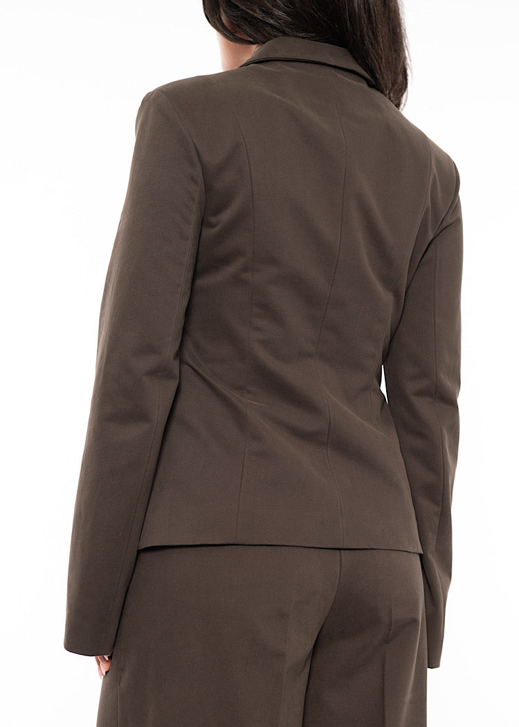 TAILORED COTTON WOOL JACKET