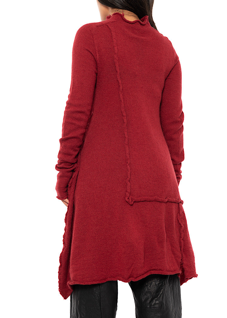 ASYMMETRIC WOOL KNITTED TUNIC