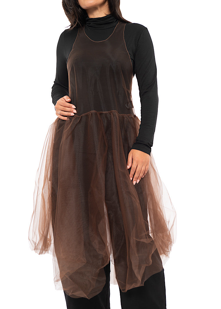 MESH OVERLAY DRESS