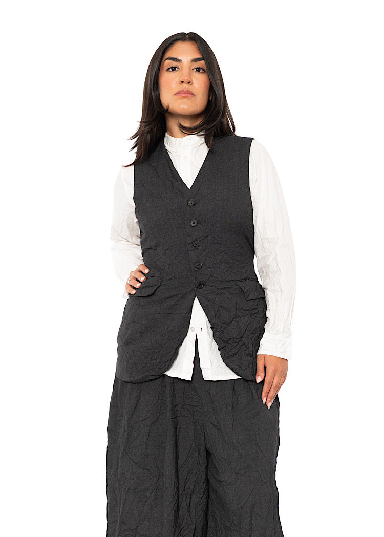 CRINKLE TAILORED WAISTCOAT