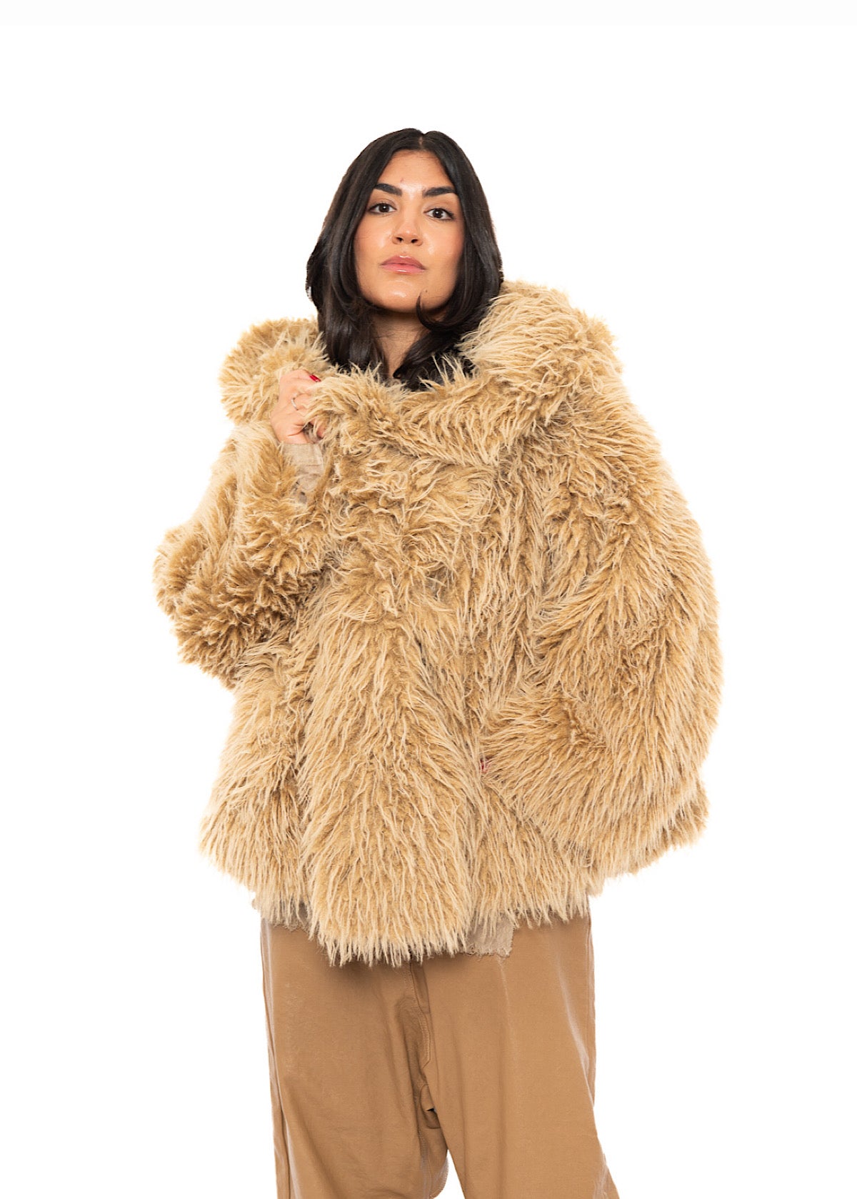 OVERSIZED FAUX FUR JACKET