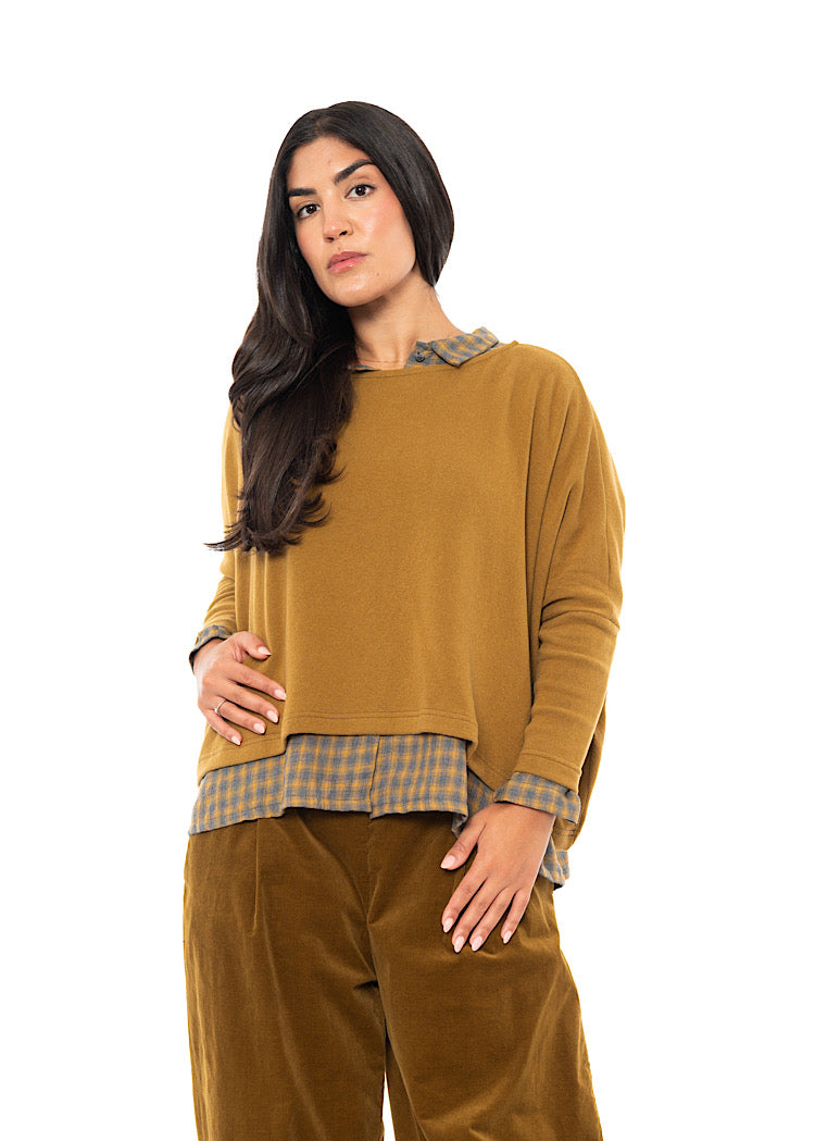 SIGNATURE COTTON-FLEECE KIRA PULLOVER