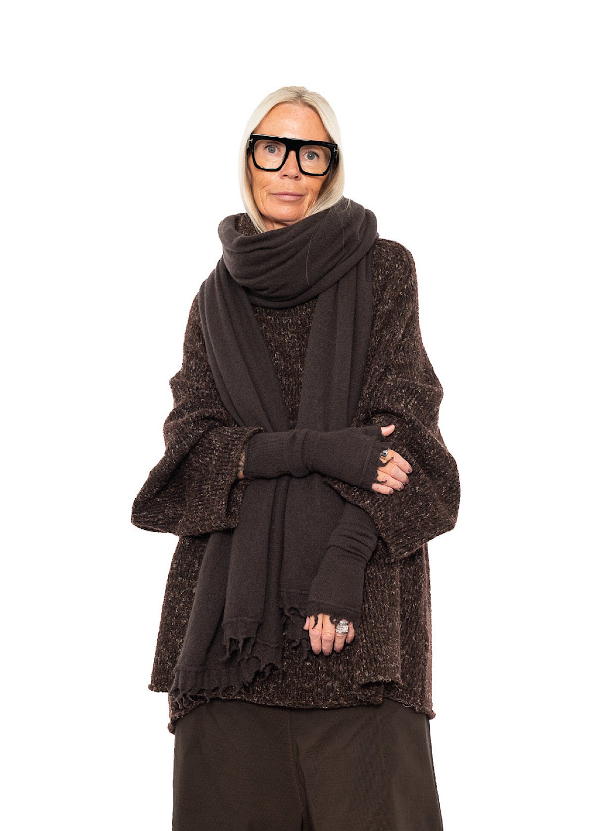 SIGNATURE CASHMERE FINGERLESS CUFF
