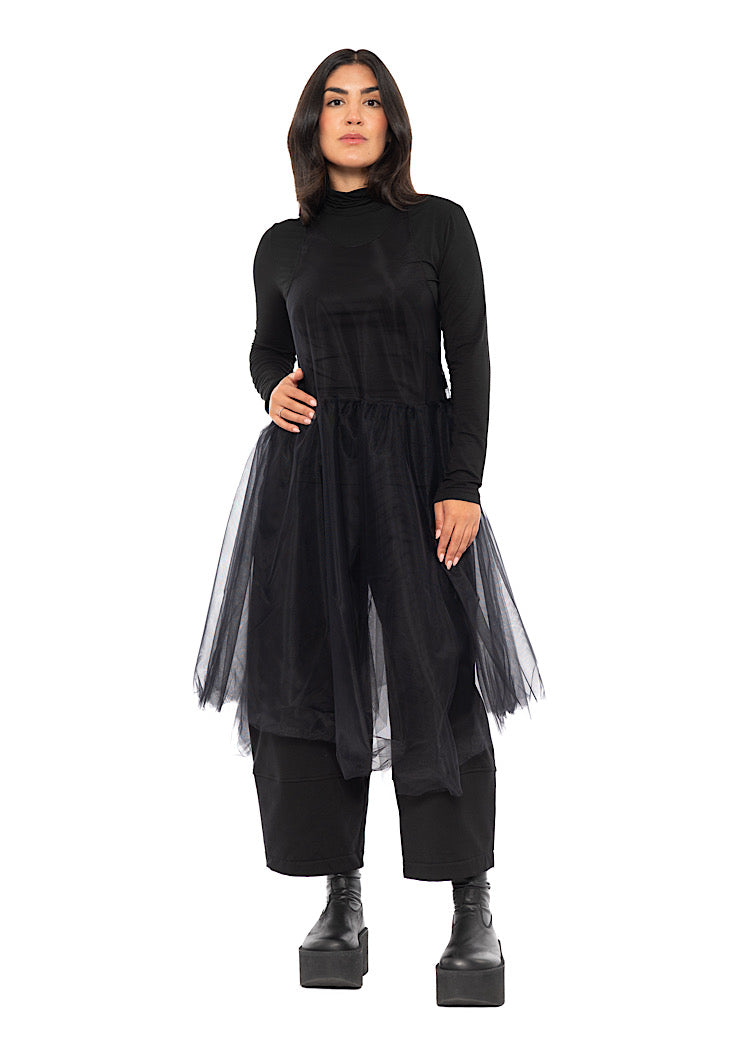 MESH OVERLAY DRESS