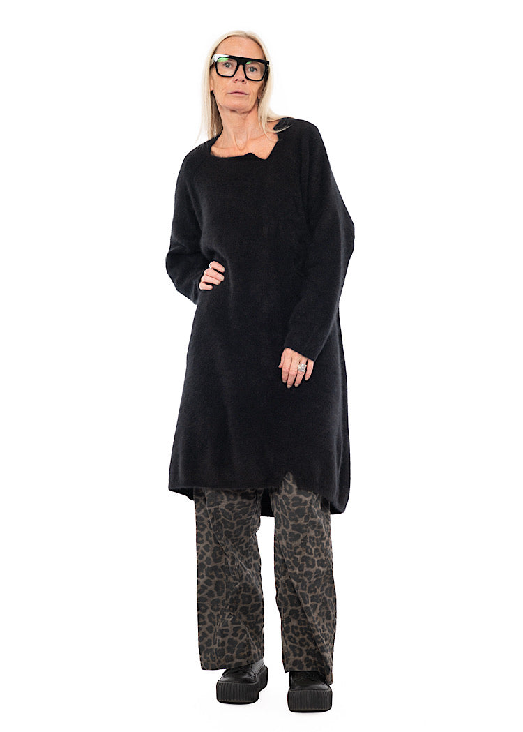 SIGNATURE RACCOON HAIR KNITTED TUNIC