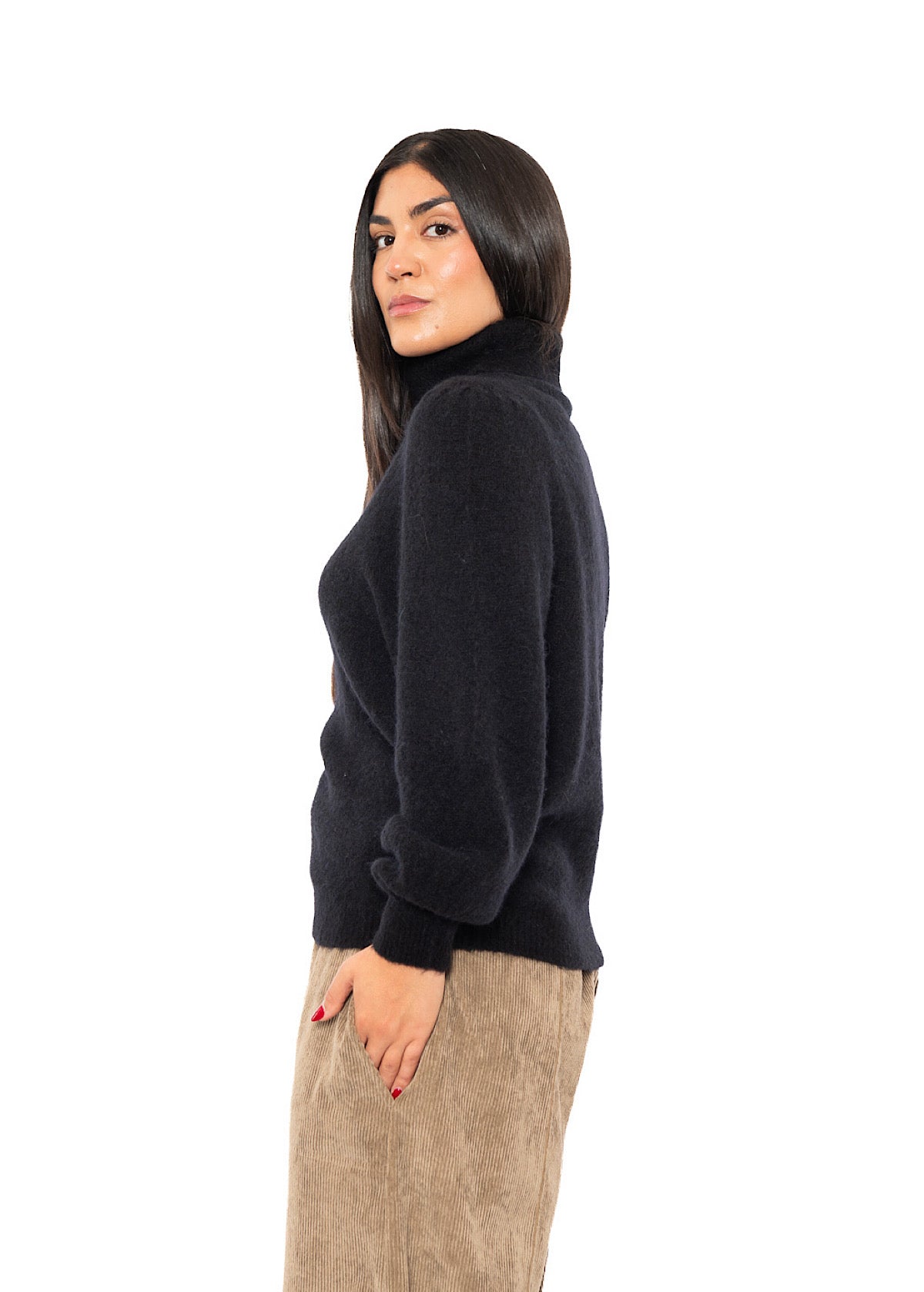 ALPACA-MIX SCULPTURAL PULLOVER