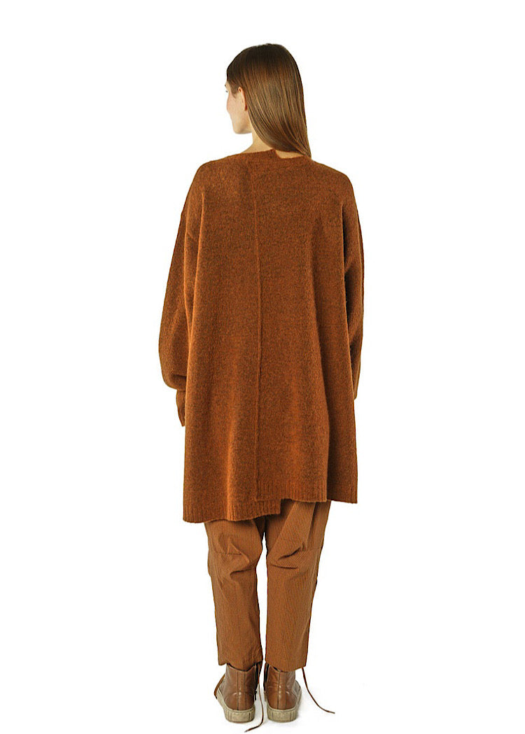 BRUSHED MÉLANGE KNITTED TUNIC *FOREST MELANGE* (Shown in BRONZE MELANGE)