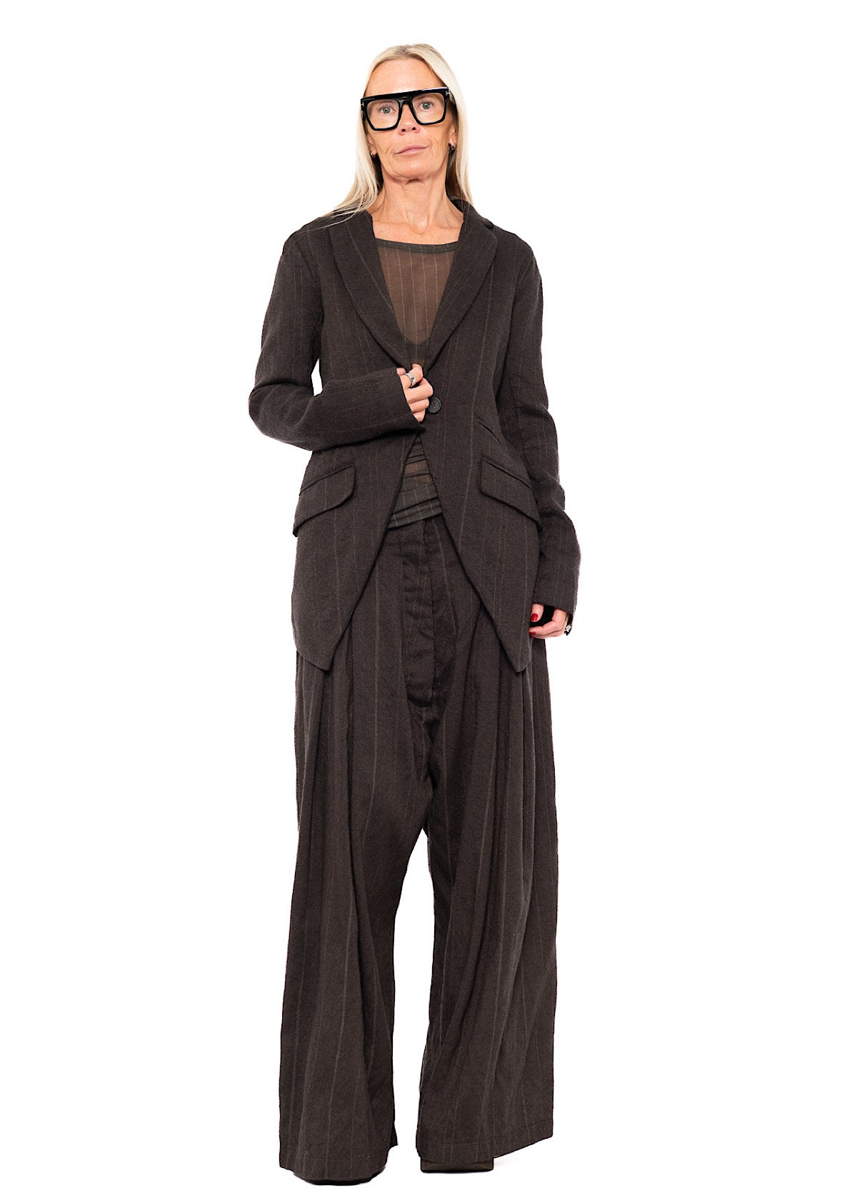 TAILORED PINSTRIPE WOOL JACKET