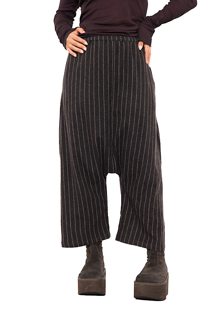 DROP CROTCH WOOL TROUSER