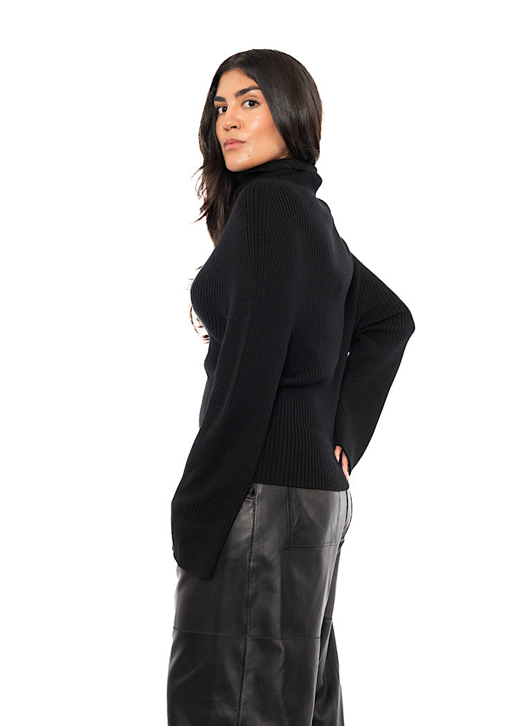 MERINO WOOL KNITTED PULLOVER