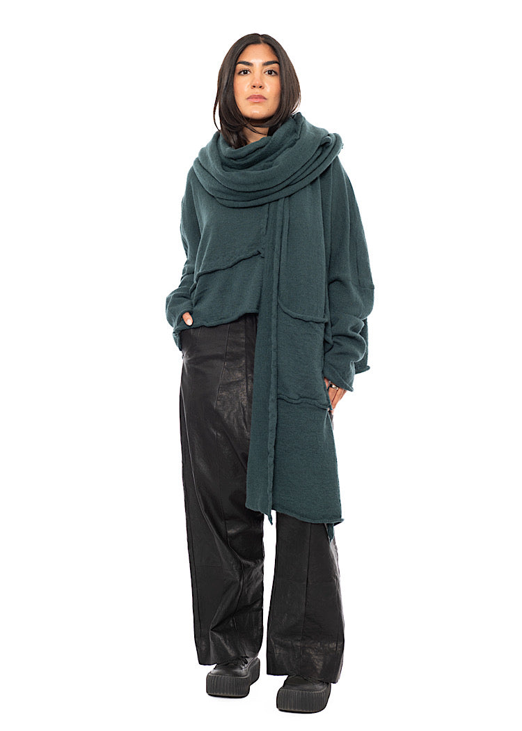 BOILED WOOL POCKET SCARF