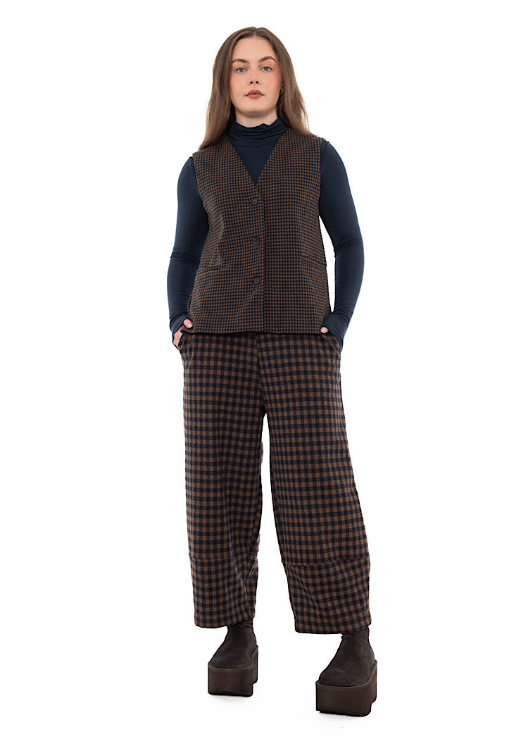 MICRO-CHECK GENNY WAISTCOAT