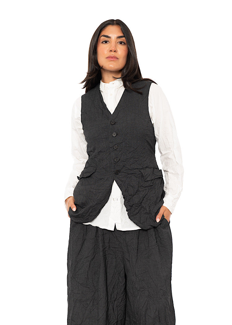 CRINKLE TAILORED WAISTCOAT