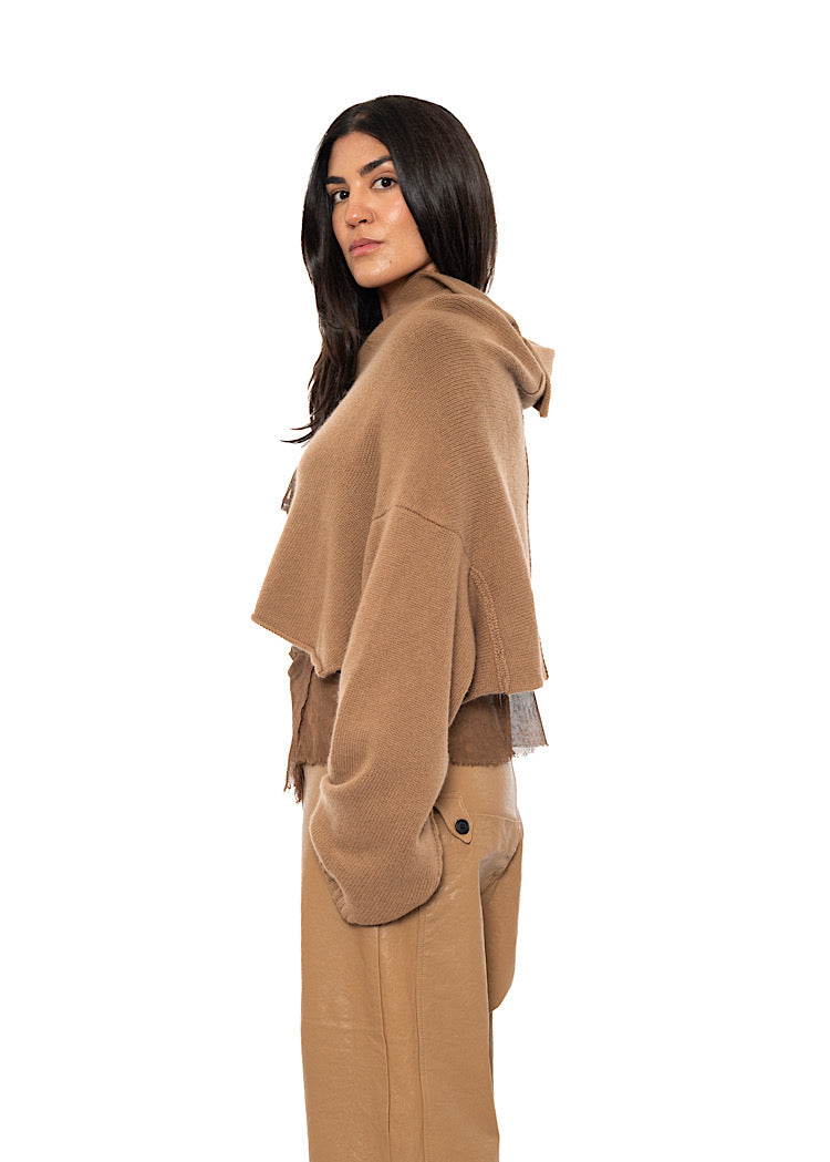 CROPPED MERINO YAK PULLOVER