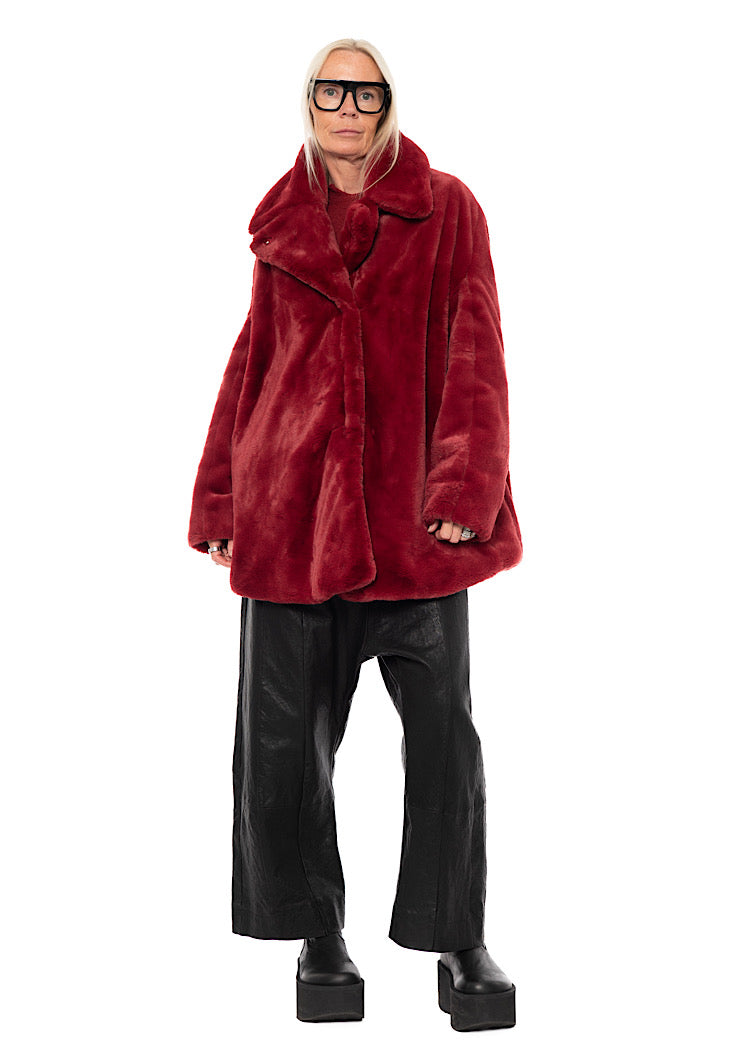FAUX FUR COCOON JACKET