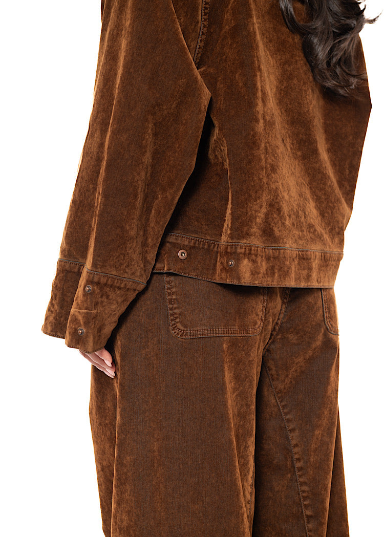 RELAXED VELVET-EFFECT JACKET