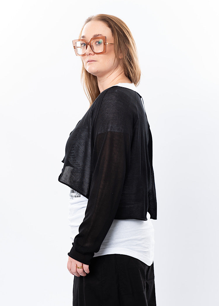 RUNDHOLZ BLACK LABEL CROPPED CARDIGAN