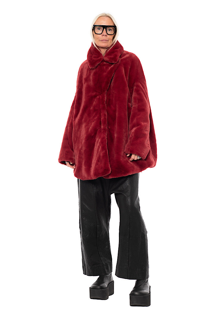 FAUX FUR COCOON JACKET