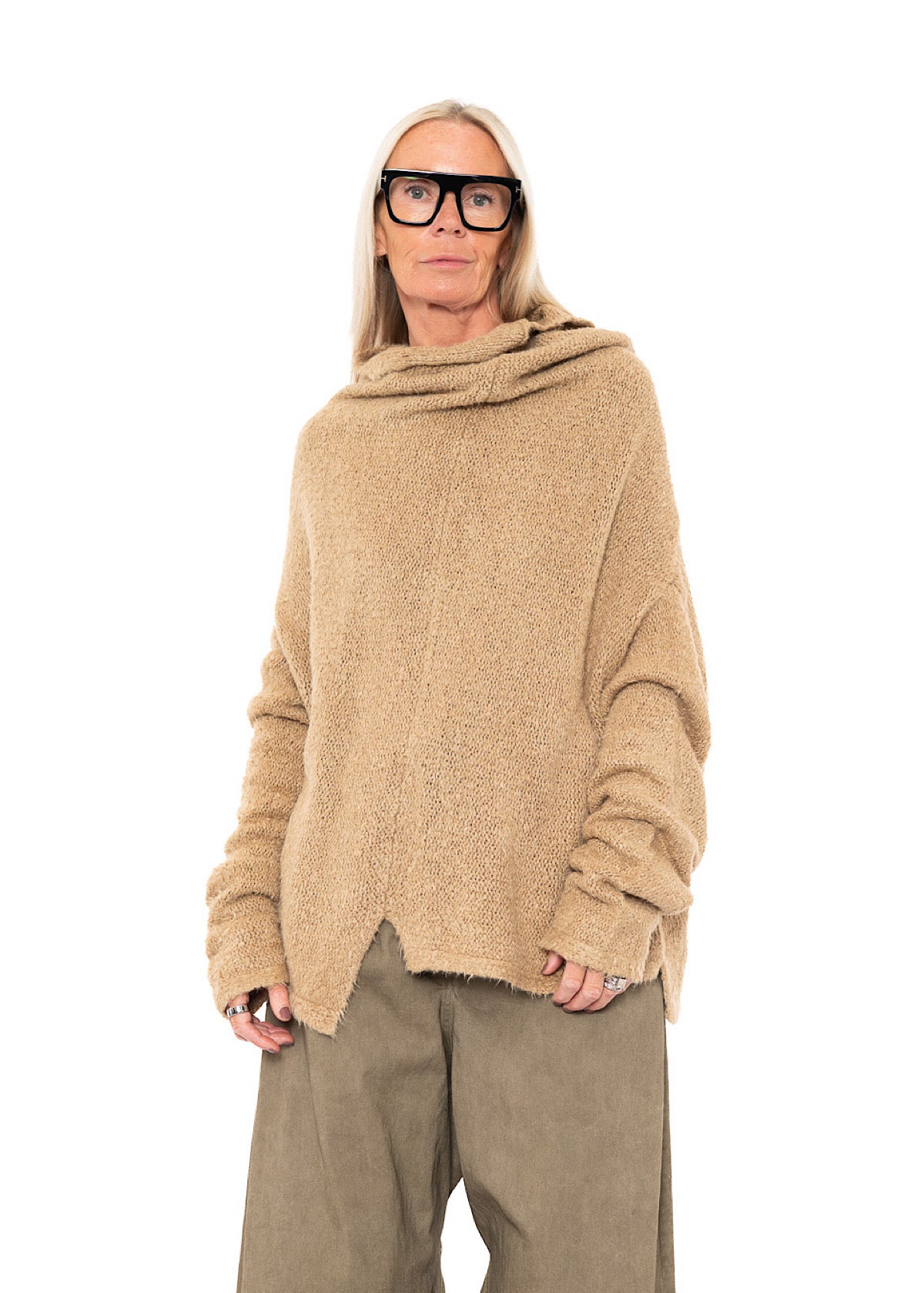 RELAXED SILK KNIT PULLOVER