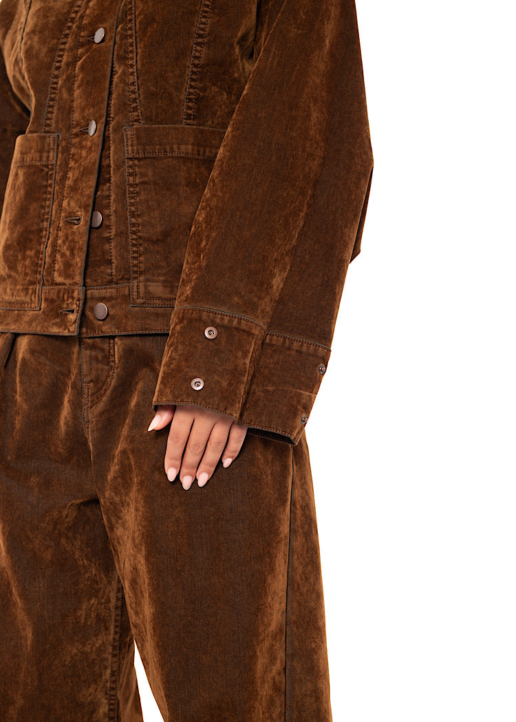 RELAXED VELVET-EFFECT JACKET
