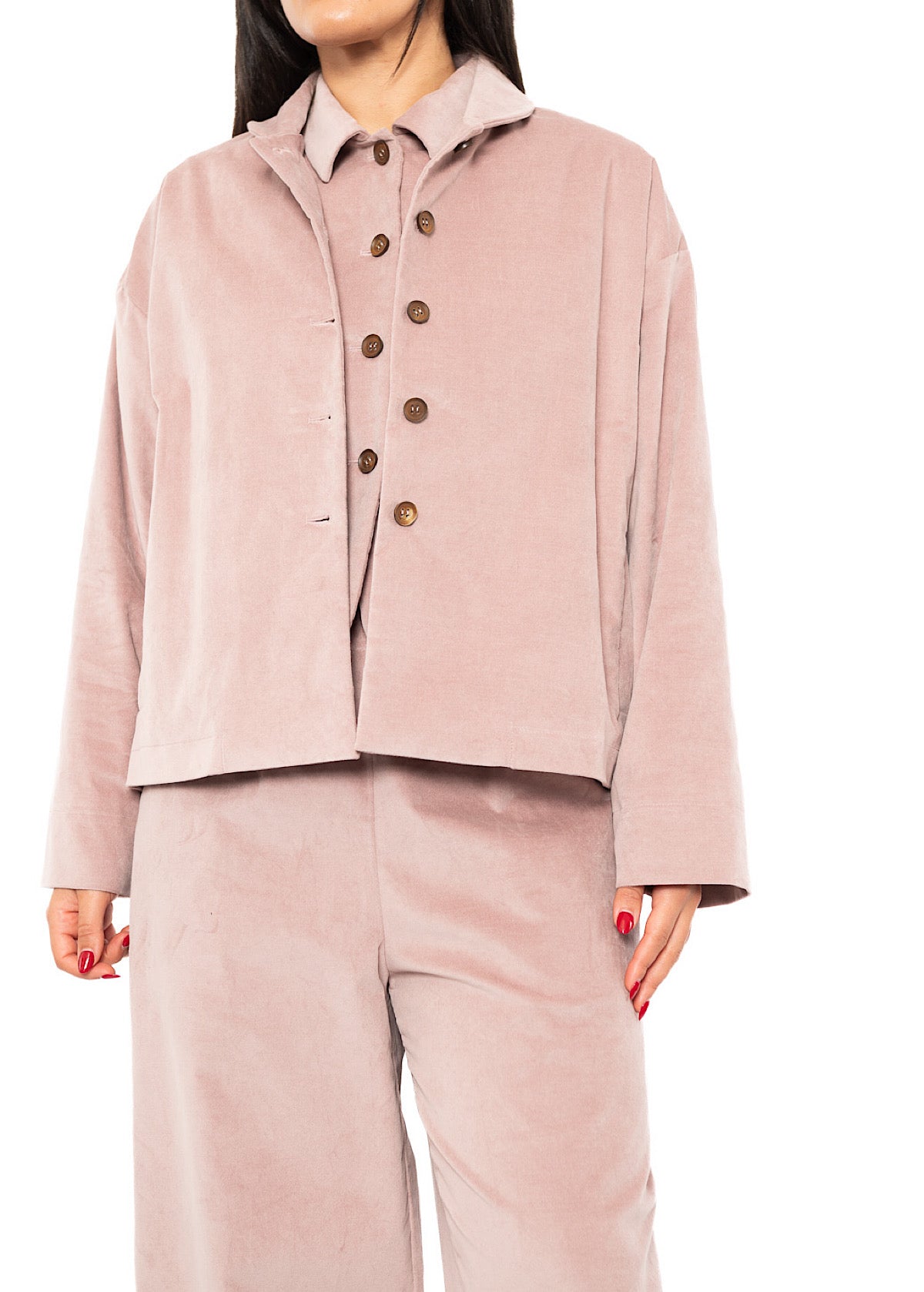 BOXY VELVET FLORA JACKET