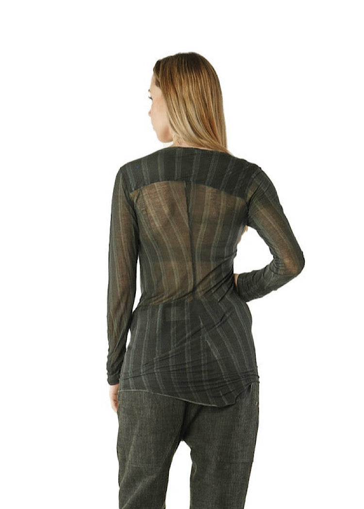 PINSTRIPE LAYERING T-SHIRT *UMBRA CLOUD STRIPE* (SHOWN IN PETROL CLOUD STRIPE)