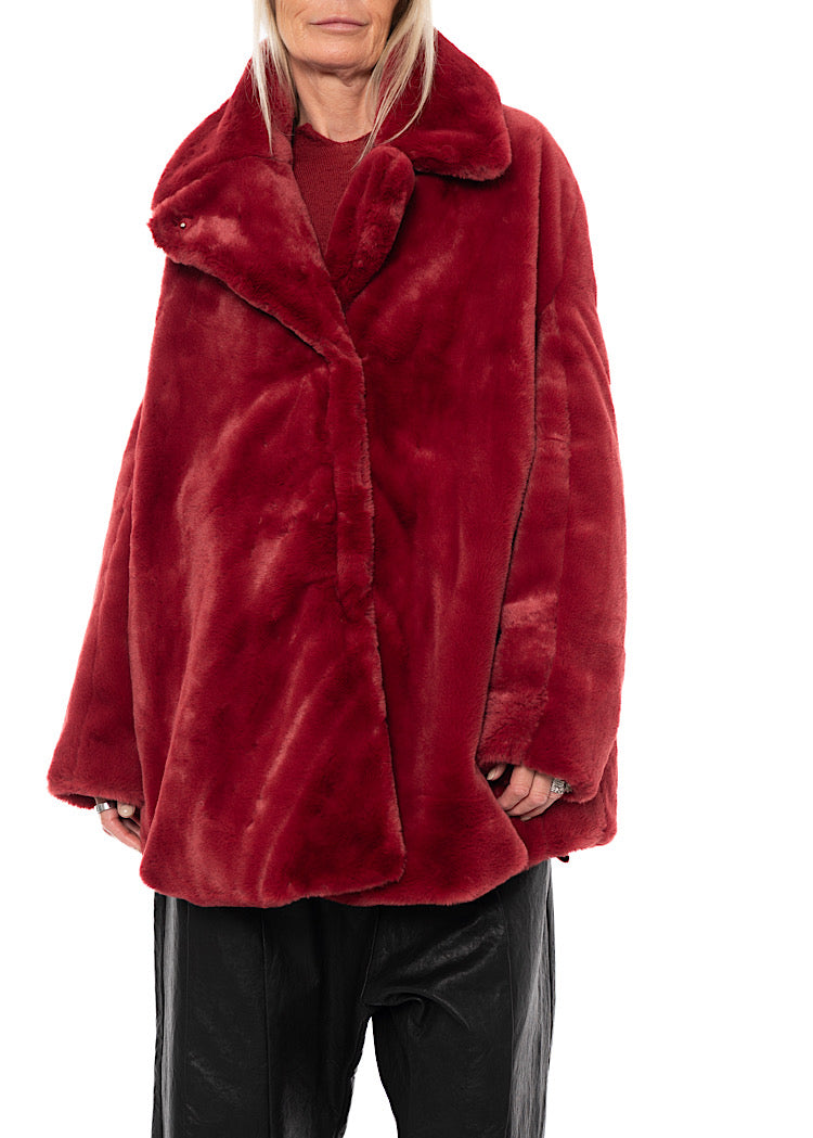 FAUX FUR COCOON JACKET