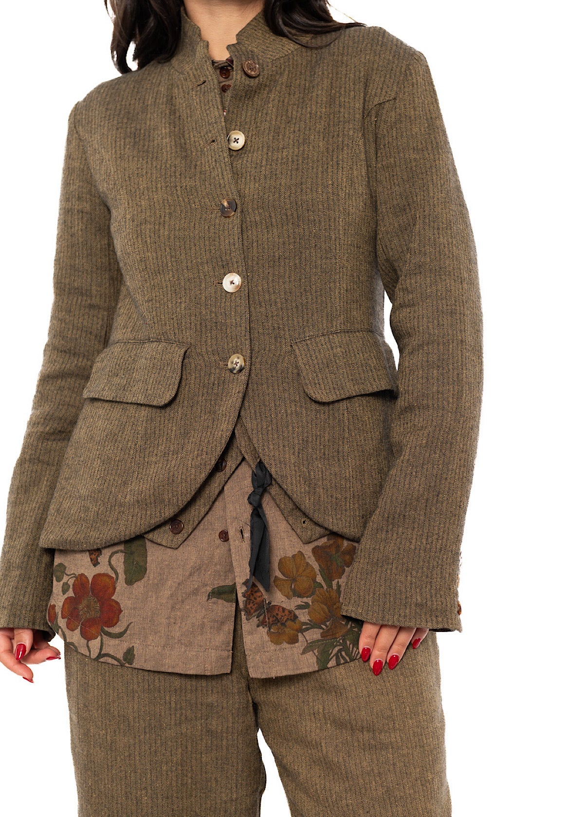 TAILORED HERRINGBONE JACKET
