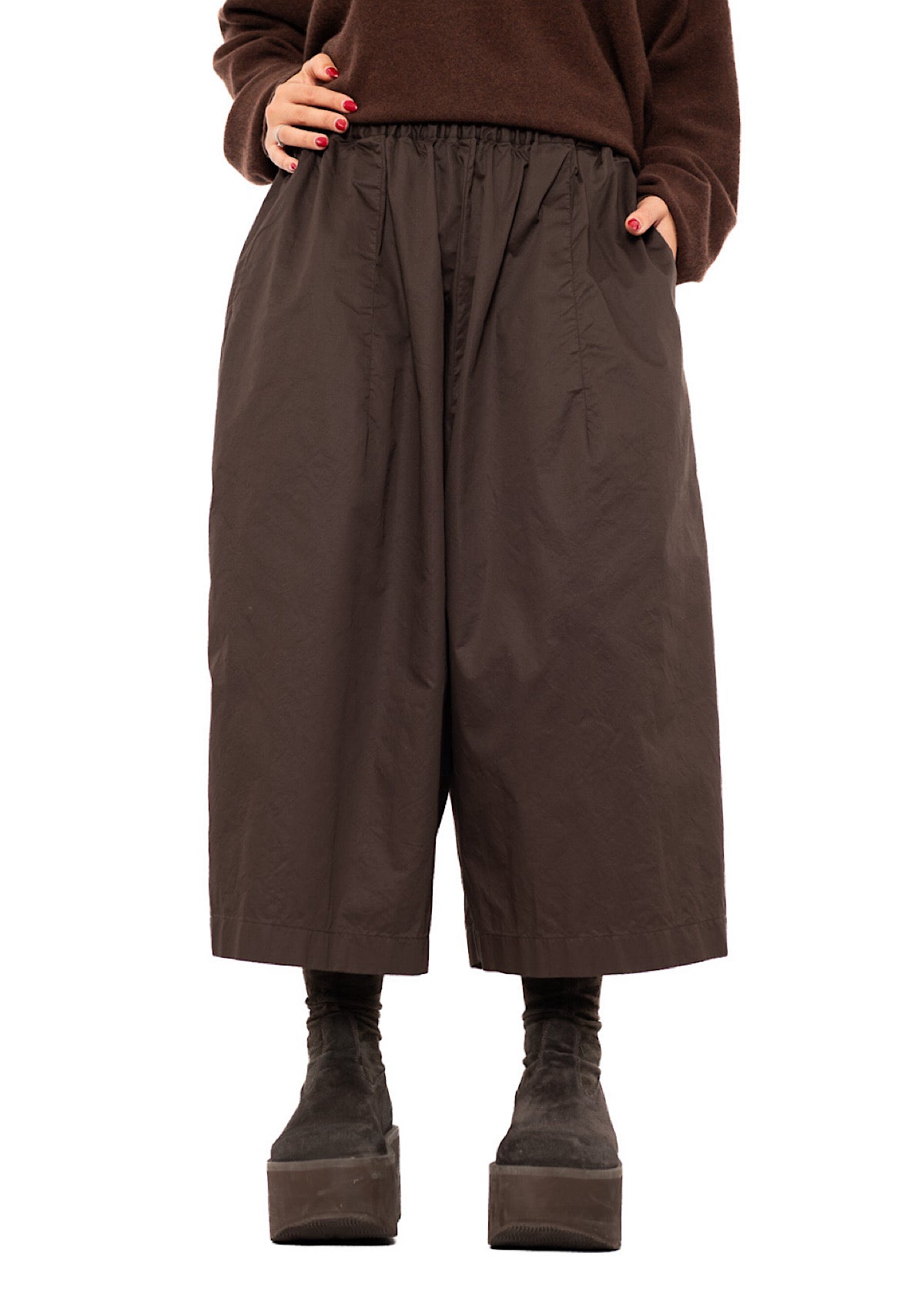 CROPPED WIDE LEG TROUSER