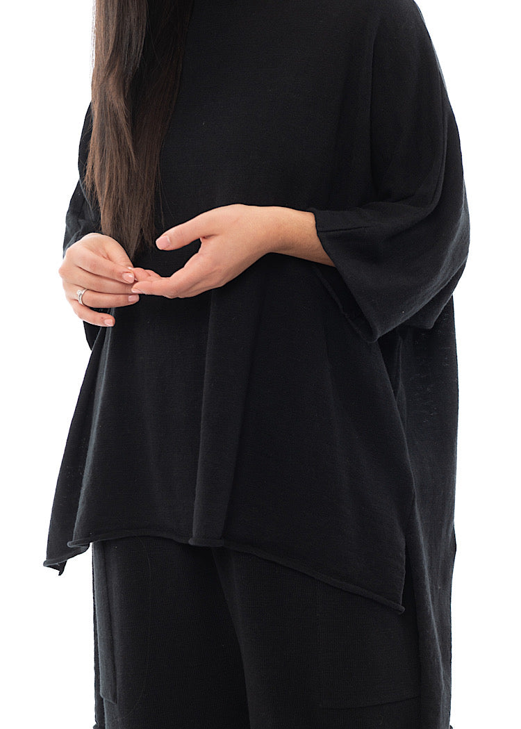 SORT AARHUS ELSA KNITTED TUNIC