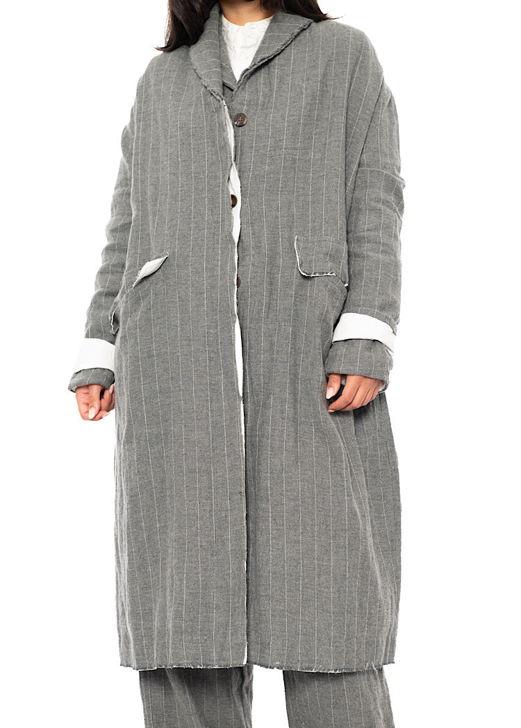 PINSTRIPE MARY COAT