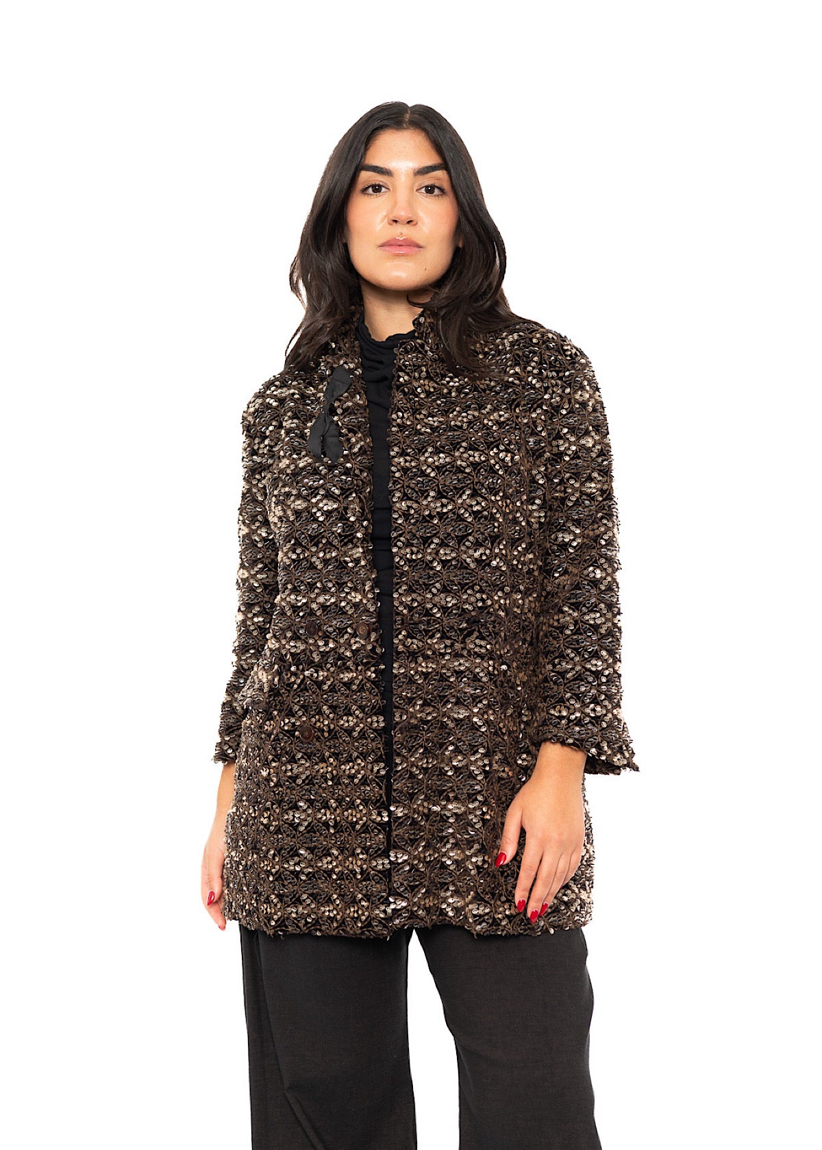 BEADED DOUBLE-BREASTED JACKET