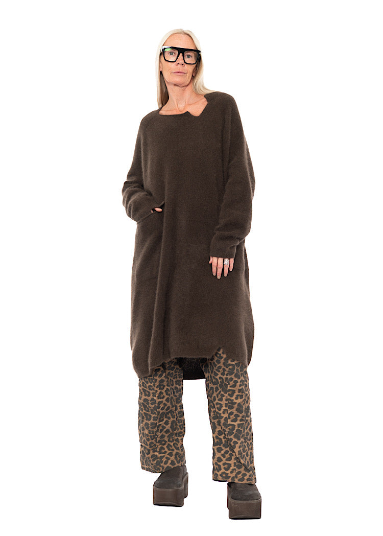 SIGNATURE RACCOON HAIR KNITTED TUNIC