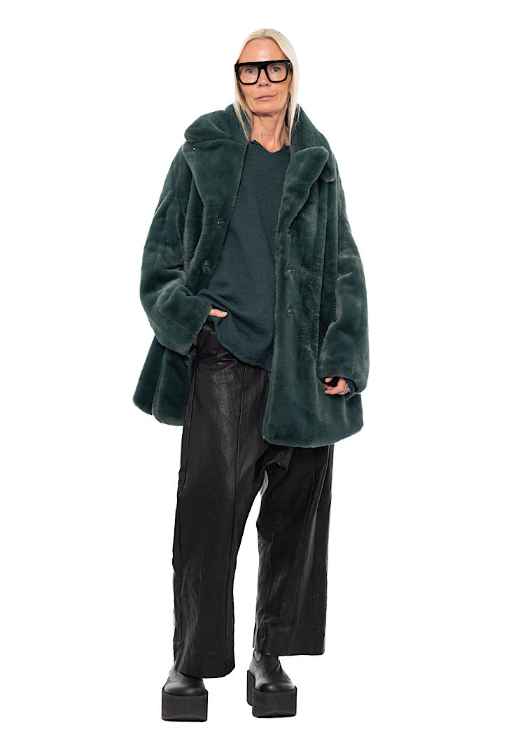 FAUX FUR COCOON JACKET