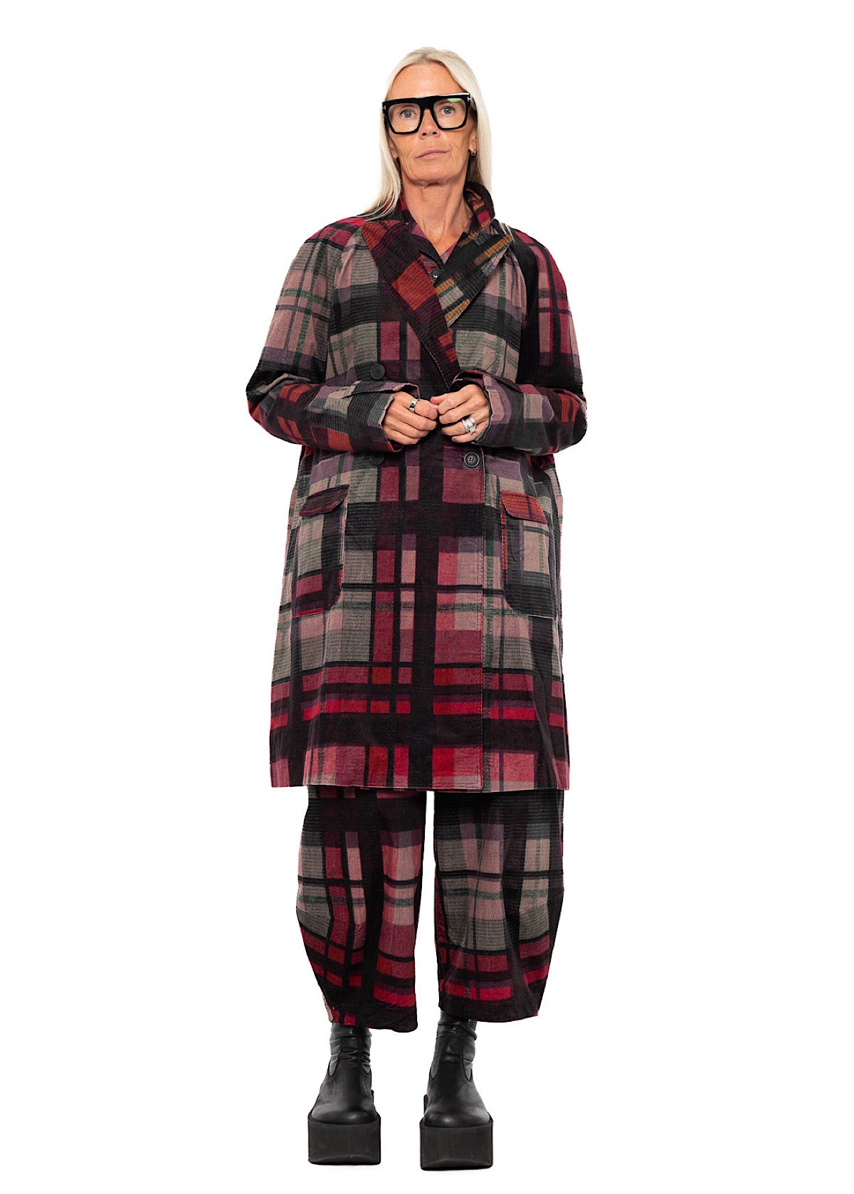 HERITAGE CHECK DOUBLE-BREASTED COAT
