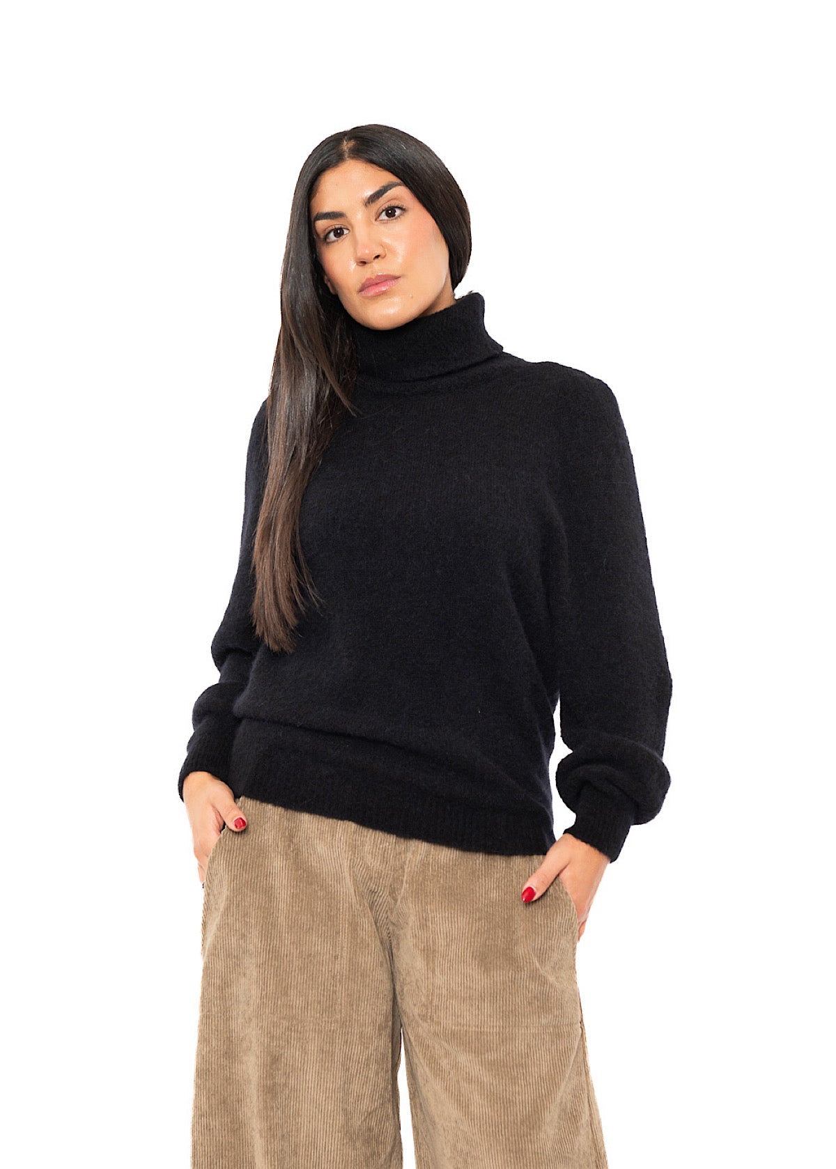 ALPACA-MIX SCULPTURAL PULLOVER