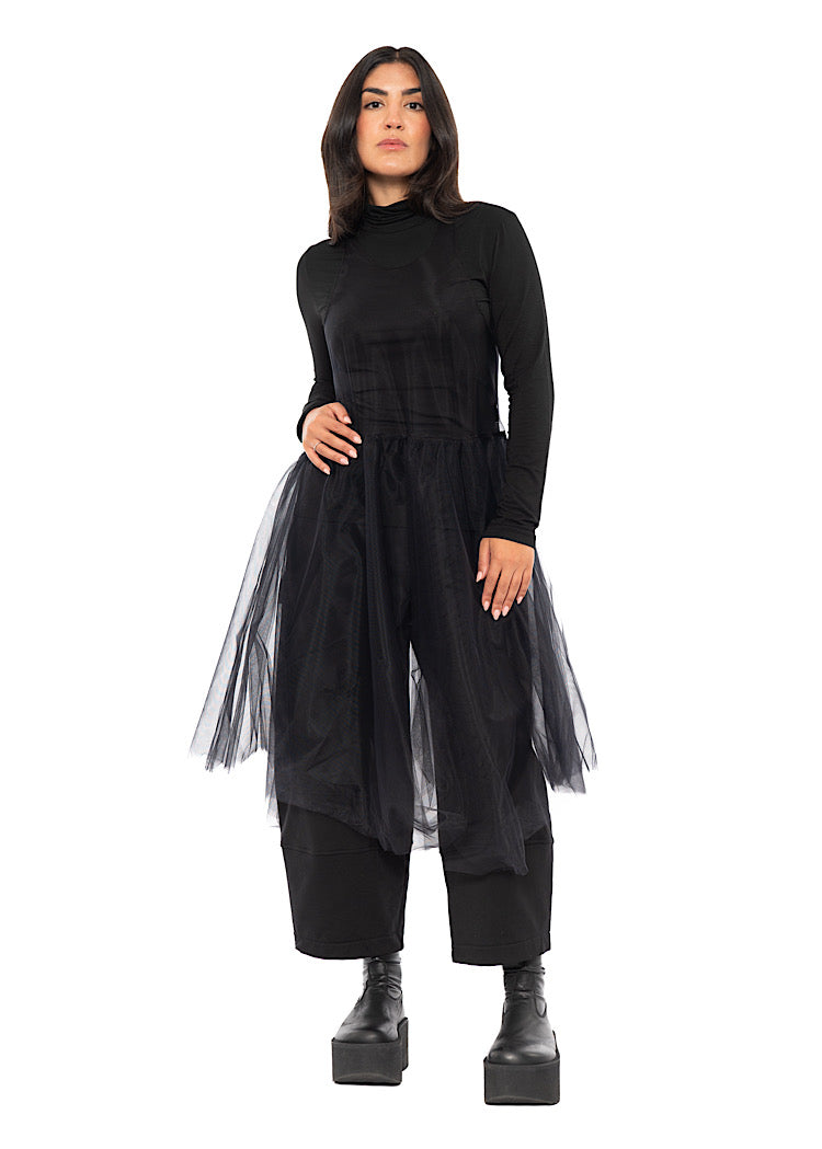 MESH OVERLAY DRESS