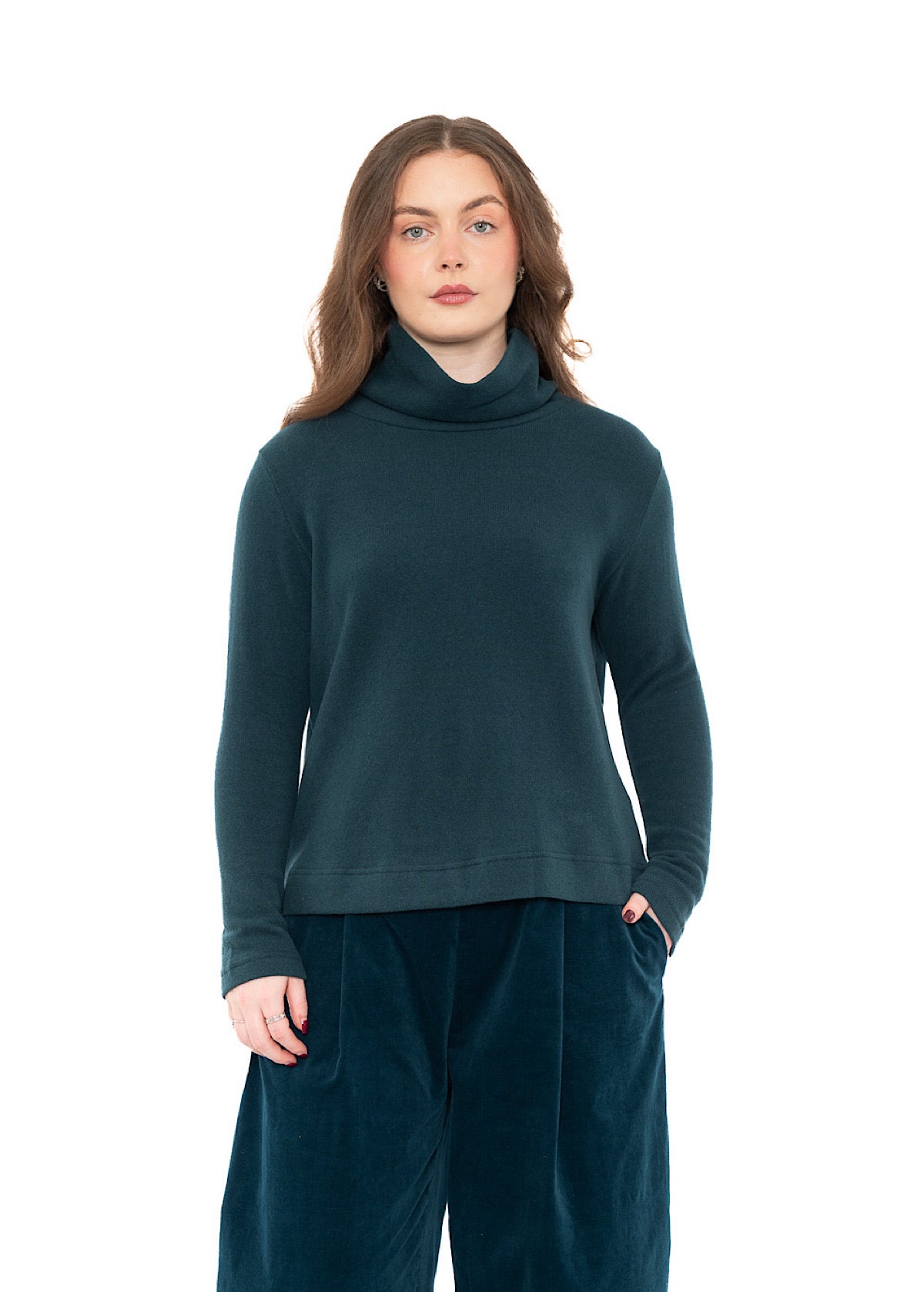 COTTON-FLEECE LYDIA PULLOVER