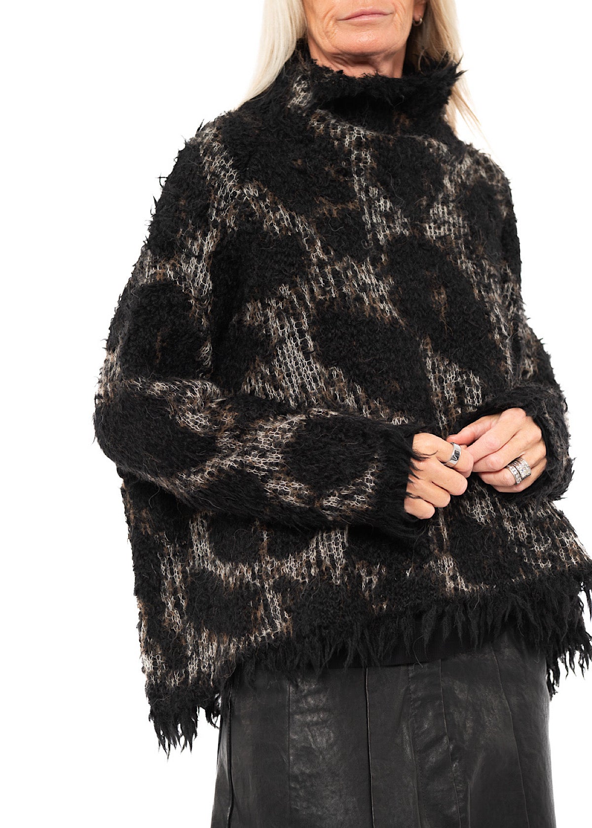 LEOPARD JACQUARD ALPACA PULLOVER