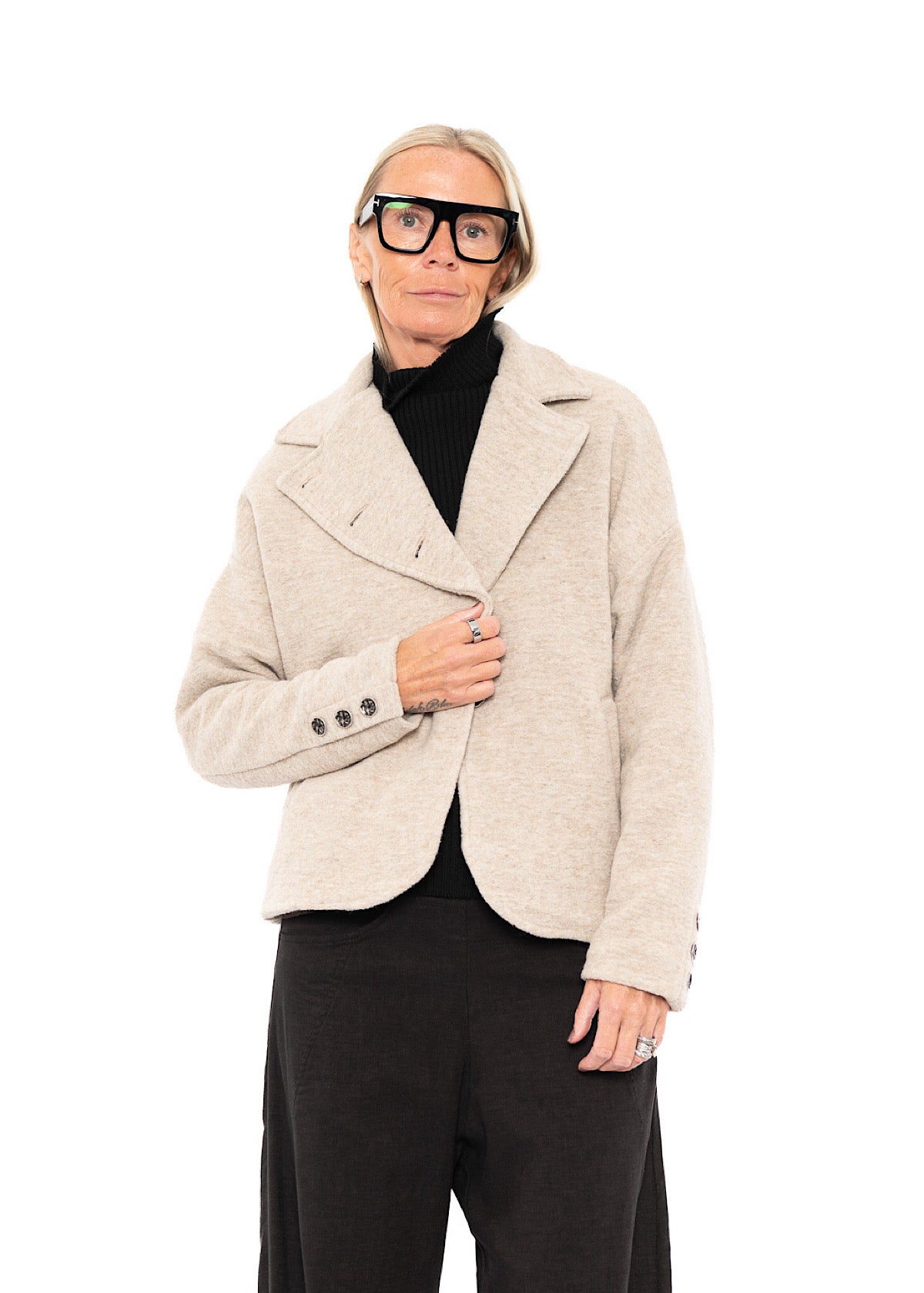 WOOL-BLEND BOXY JACKET