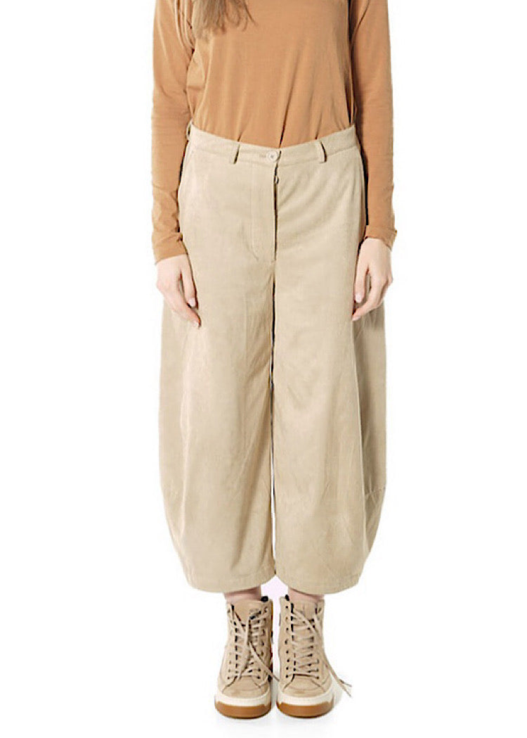 FAUX SUEDE BALLOON TROUSER *BRONZE* (Shown in SAND)